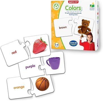 The Learning Journey Match It! - Colors - 30 Piece Self-Correcting Color Matching Puzzle - Color Matching Games for Toddlers Ages 3 and Up - Award Winning Toys