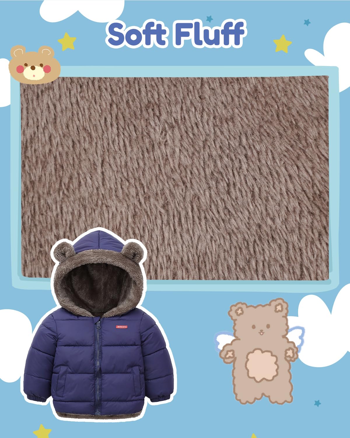 Bébé Hiver Polaire Manteau Enfants Garçons Veste Outwear Les Filles Rembourré Vêtements 1-6 Ans