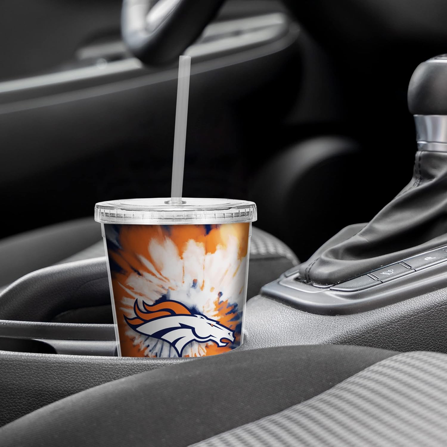 Rico Industries NFL Football Metallic Tie Dye NFL Football Team 16oz Metallic Clear Tumbler W/Straw - Image 4