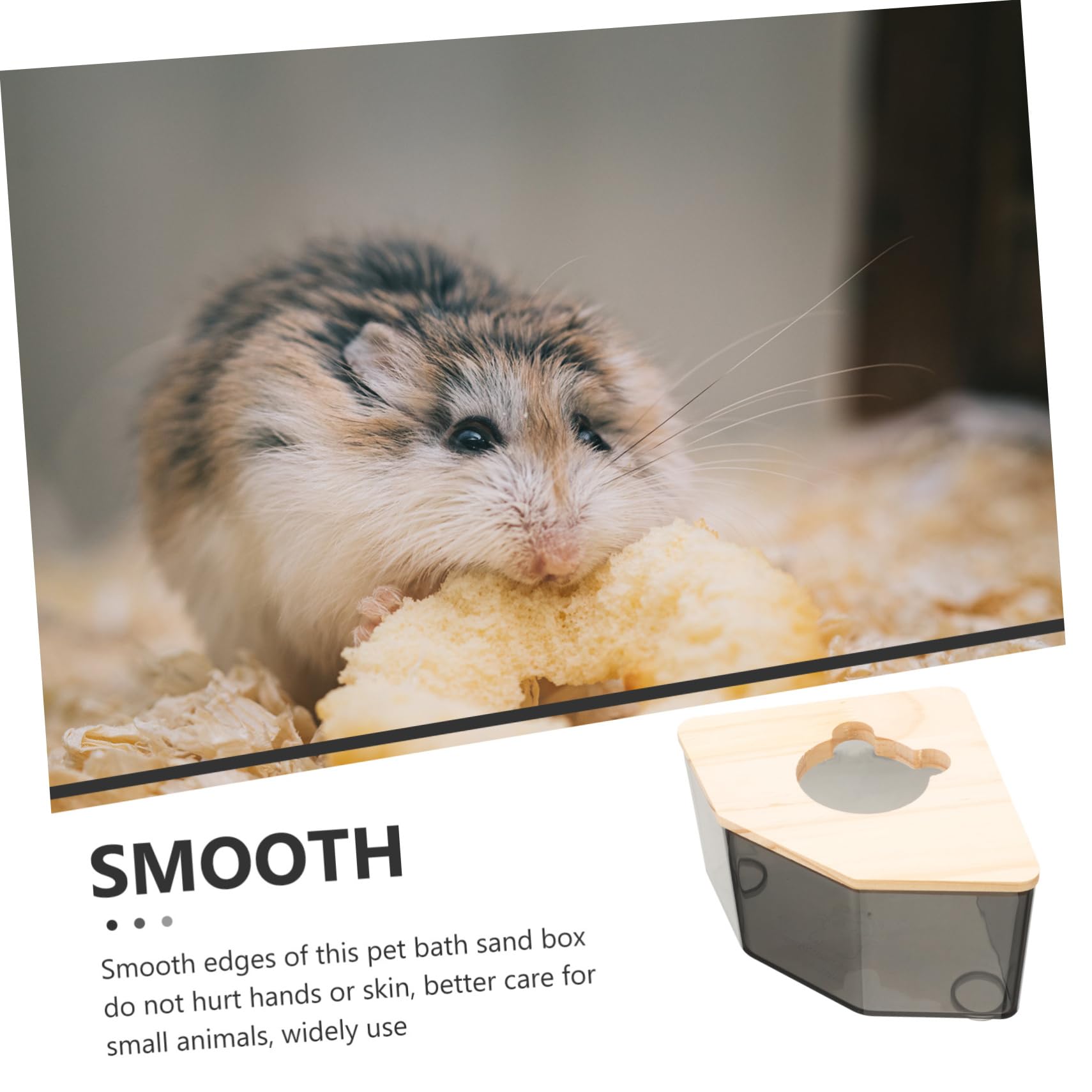 INOOMP 5piezas Caja De Baño De Arena para Hámster y Chinchilla Inodoro Transparente Antisalpicaduras Accesorio Práctico para Mascotas Pequeñas para Baños y Excavaciones