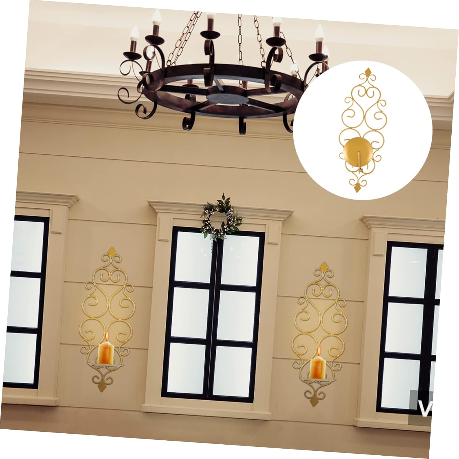 2pcs Tealight Sconces Wall Hanging Candle Holders for Pillar Candles Home Decor