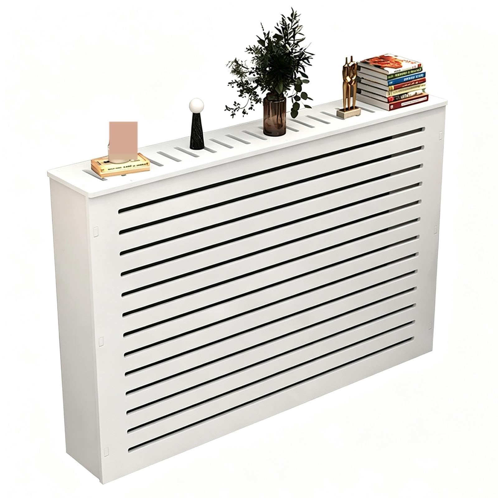 Rectangular Cubre Radiadores Blancos Diseño Moderno de Lamas Varios Tamaños