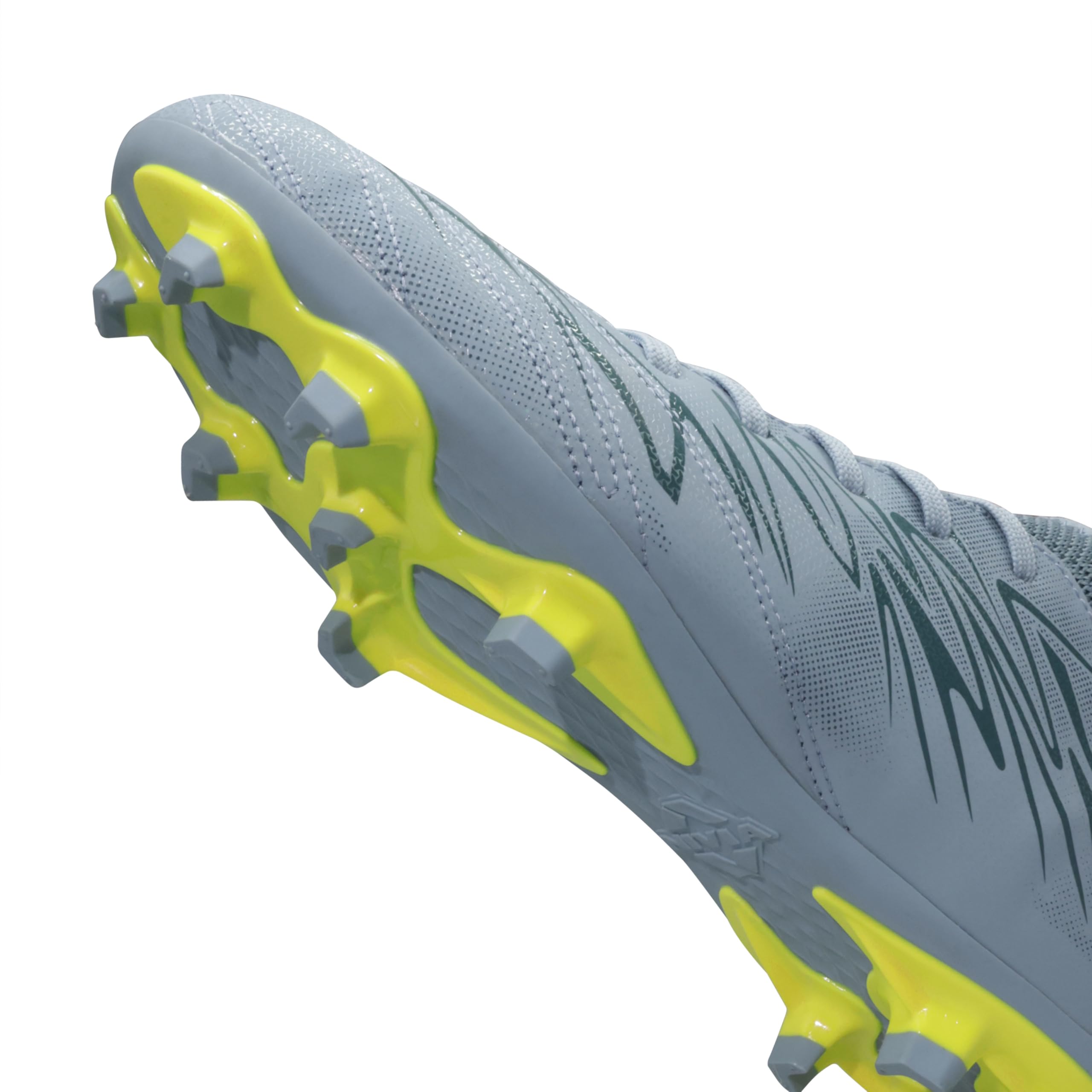Nivia Encounter Pro 11 Football Stud for Men, Synthetic Leather Upper with Double Color TPU Sole, Ideal for Hard and Grassy Surfaces, Comfort Grey, UK08 4