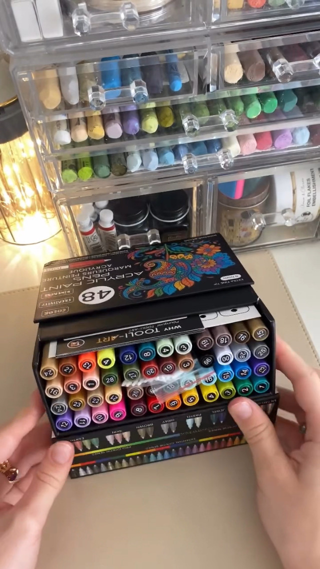 TOOLI-ART Set di 20 pennarelli per vernice acrilica in bianco e nero con punta extra fine, pittura su roccia, tela opaca, tazze, metallo, vetro, vernice, tessuto, legno, fai da te, atossico