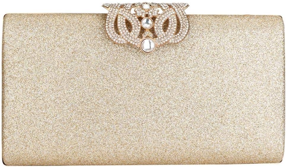 EROUGE Leather Sparkling Evening Clutch Purse Women Designer Handbag for Wedding Party | Leather, Sparkling, Purse, Designer, Wedding Party