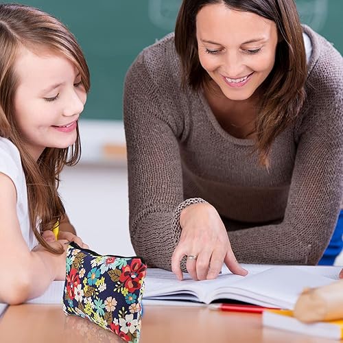Miniatura 5 de 4 piezas inspiradoras con versículo bíblico para lápices cristianos, bolsas de maquillaje de lona para estudiantes, suministros de diario de oficina