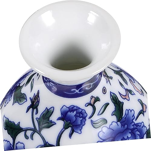 Miniatura 5 de Florero de porcelana azul y blanco de escritorio, adornos de cerámica, mini jarrones de cerámica, florero de arte, jarrones, jarrones decorativos,