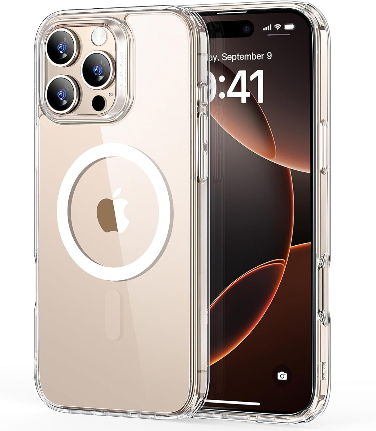 ESR for iPhone 16 Pro Max Case, Compatible with MagSafe, Shockproof Military-Grade Protection, Magnetic Phone Case for iPhone 16 Pro Max, Classic Hybrid Case (HaloLock), Clear