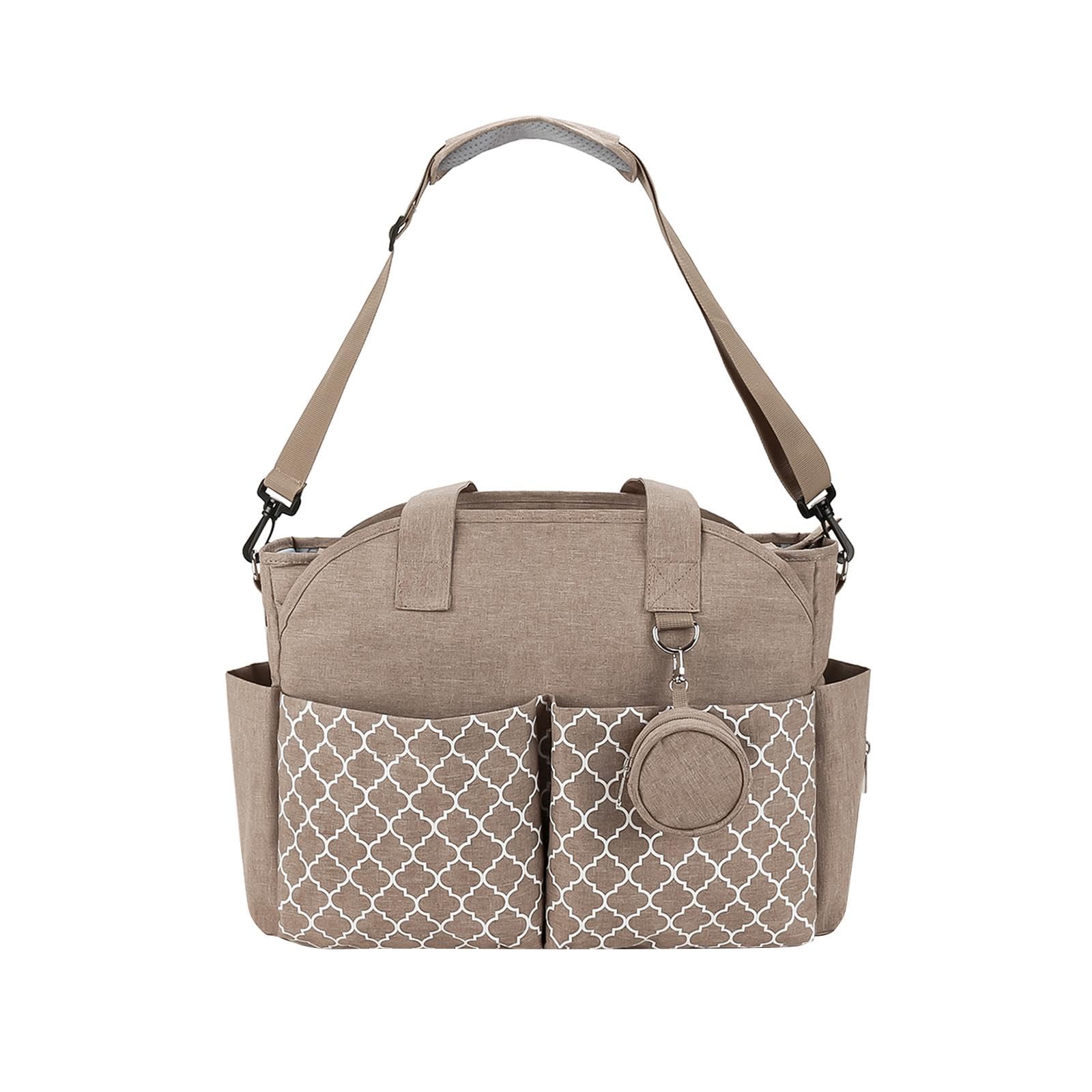 SAZ DEKOR® Multifunctional Baby Diaper Mummy Changing Bag Handbag for Diaper Keys Phone Khaki|Baby Shower Gift Hamper|Baby Clothing Gift Combo|Baby Shower Props|-image-27