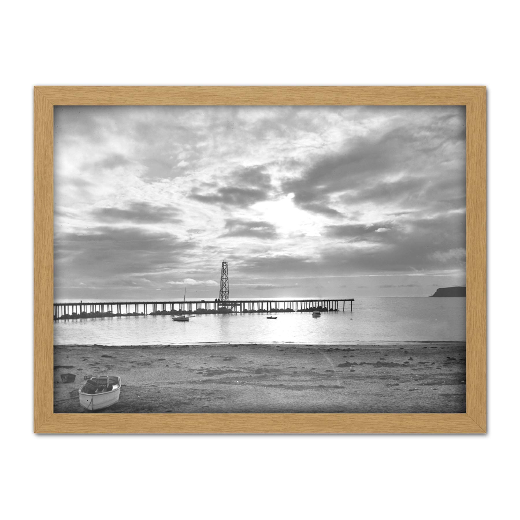 Artery8 Point Loma Coronado Beach San Diego California 1900 Artwork Framed Wall Art Print 18X24 Inch
