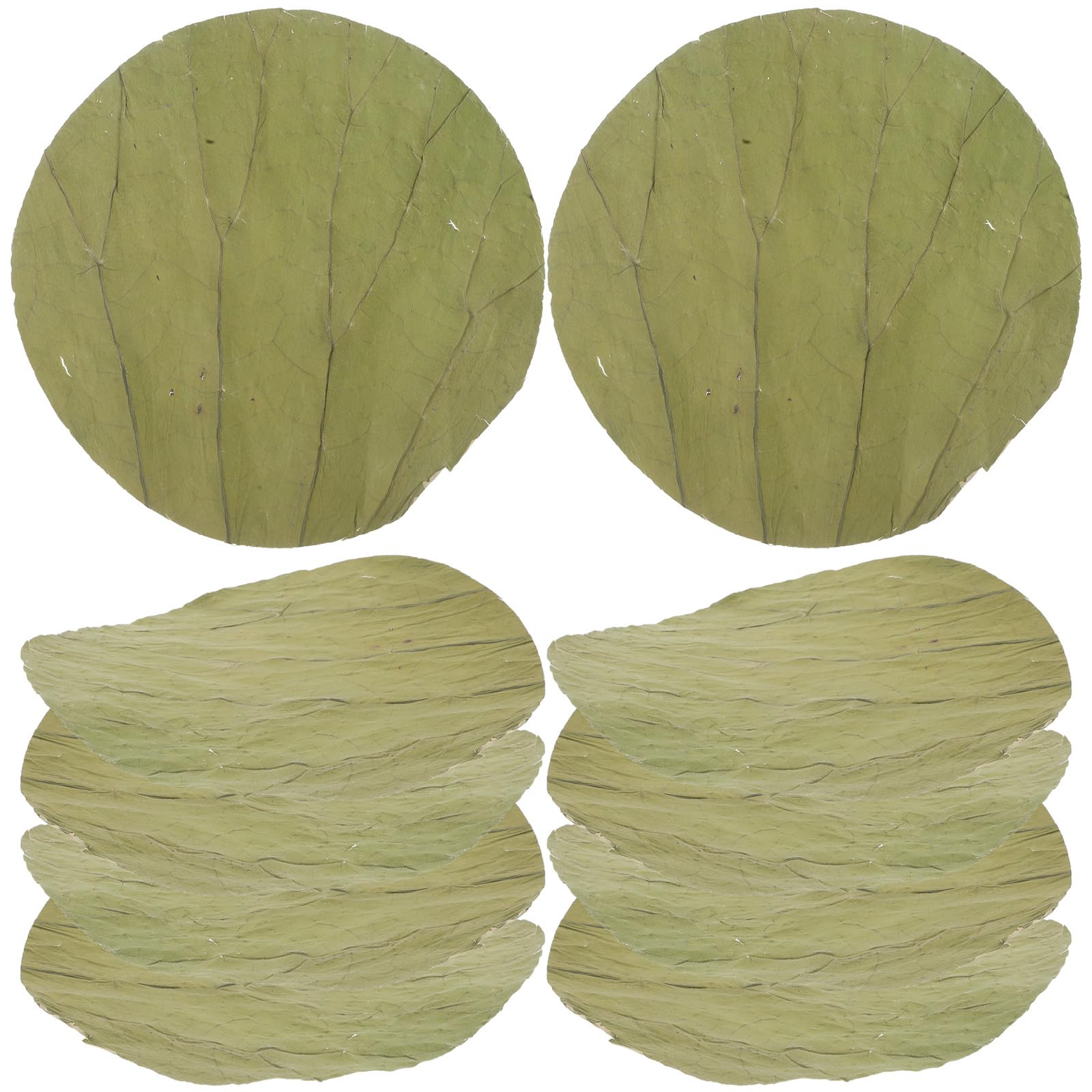GARVALON Foglie di Loto Essiccate Rotonde di Rivestimento Naturale Affidabile e Sano 100 Pezzi per Sushi per Decorazioni e Preparazioni
