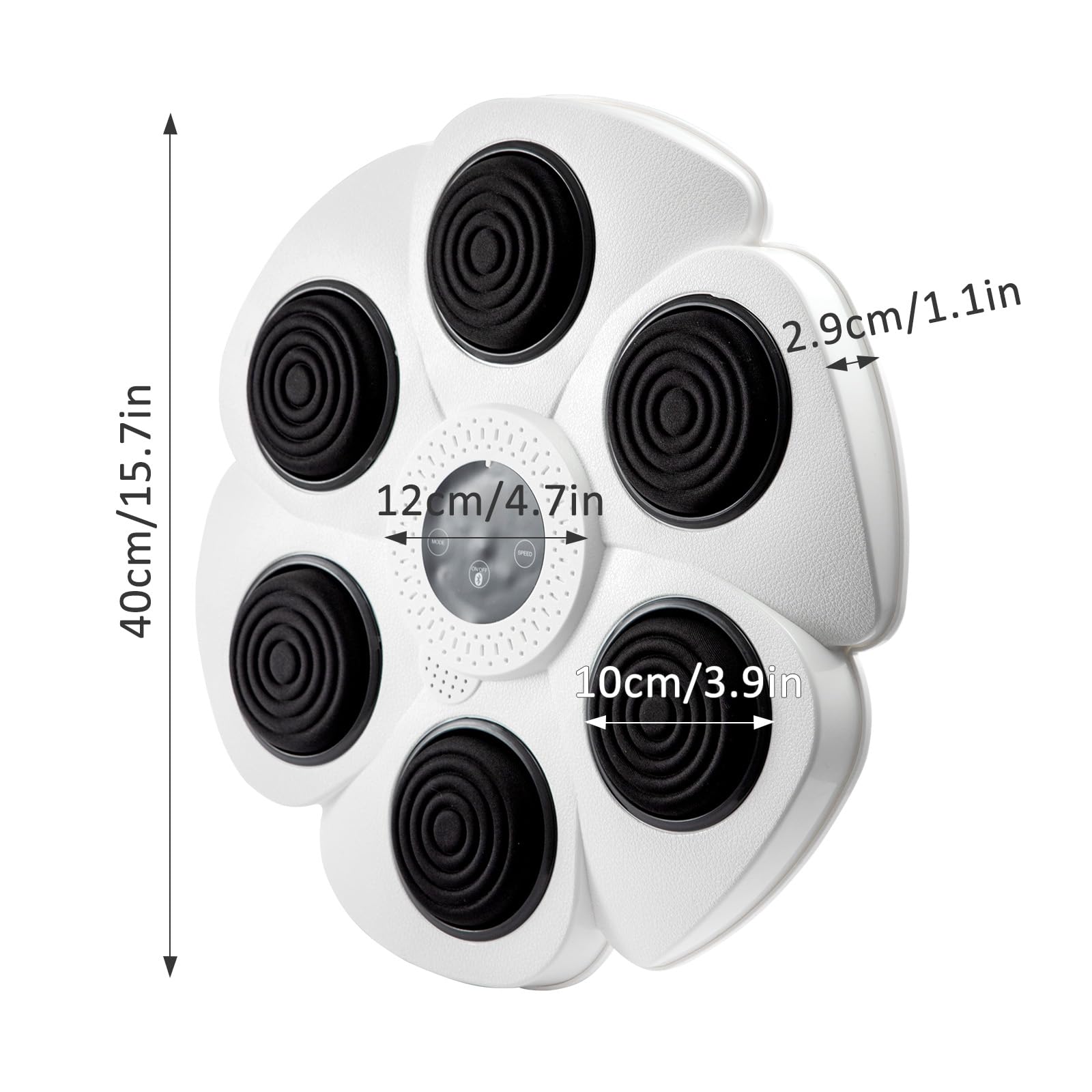 Trintion Music Boxing Machine - Wandmontage, Bluetooth, 9 Geschwindigkeitsmodi, inkl. Boxhandschuhe - Fitnessgerät für Kinder und Erwachsene