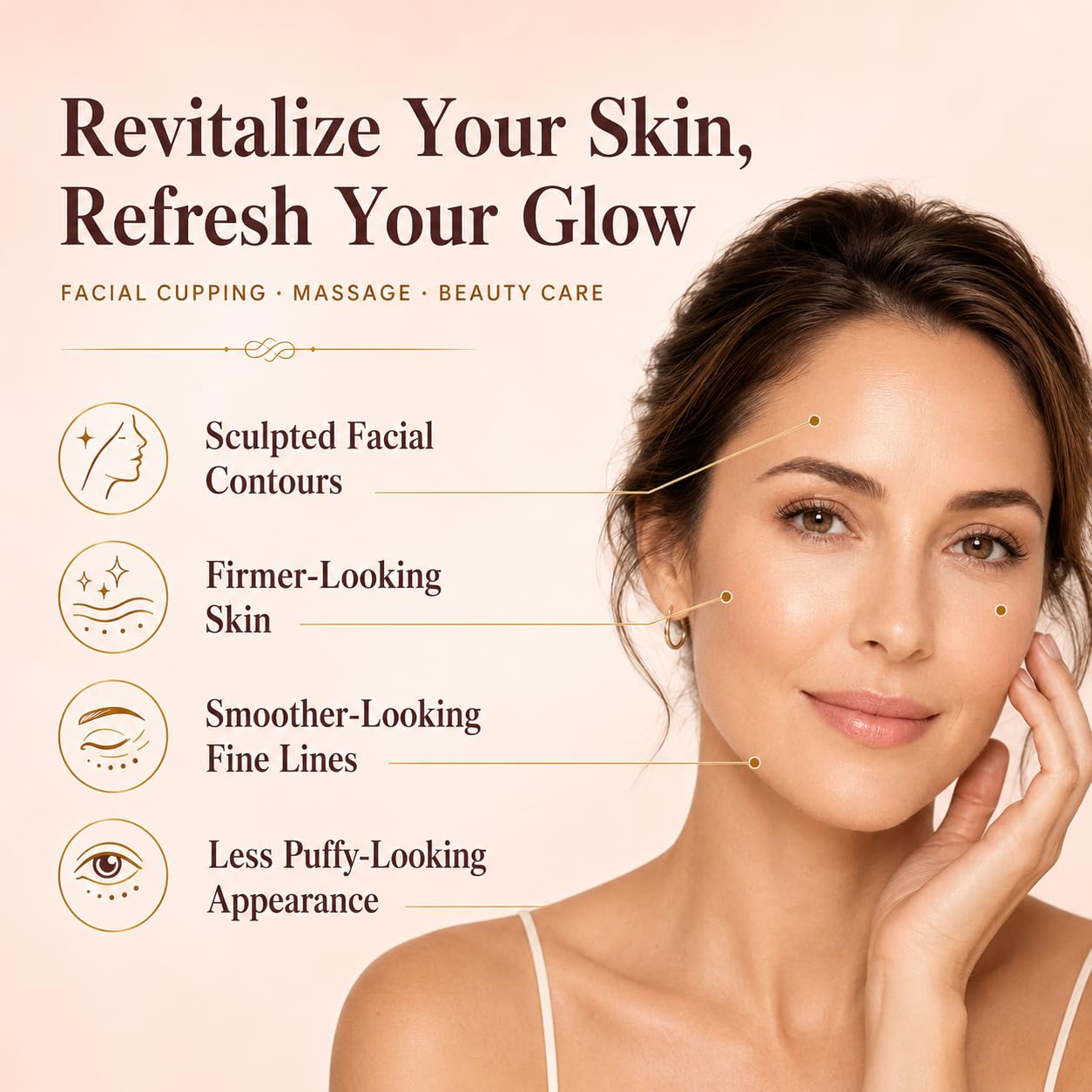 Juego de ventosas faciales eléctricas, herramienta de masaje Gua Sha 3 en 1, 6 vasos de vidrio