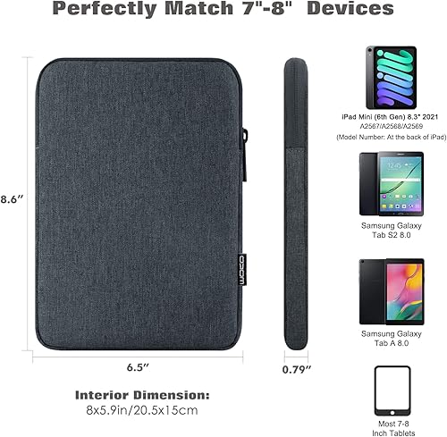 Vista 115 de MoKo Funda para tablet de 12.9 pulgadas para iPad Pro M4 y Air M2 2024, iPad Pro 12.9 M2 y M1, Galaxy Tab S8+/S9+ 12.4, bolsa de poliéster claro