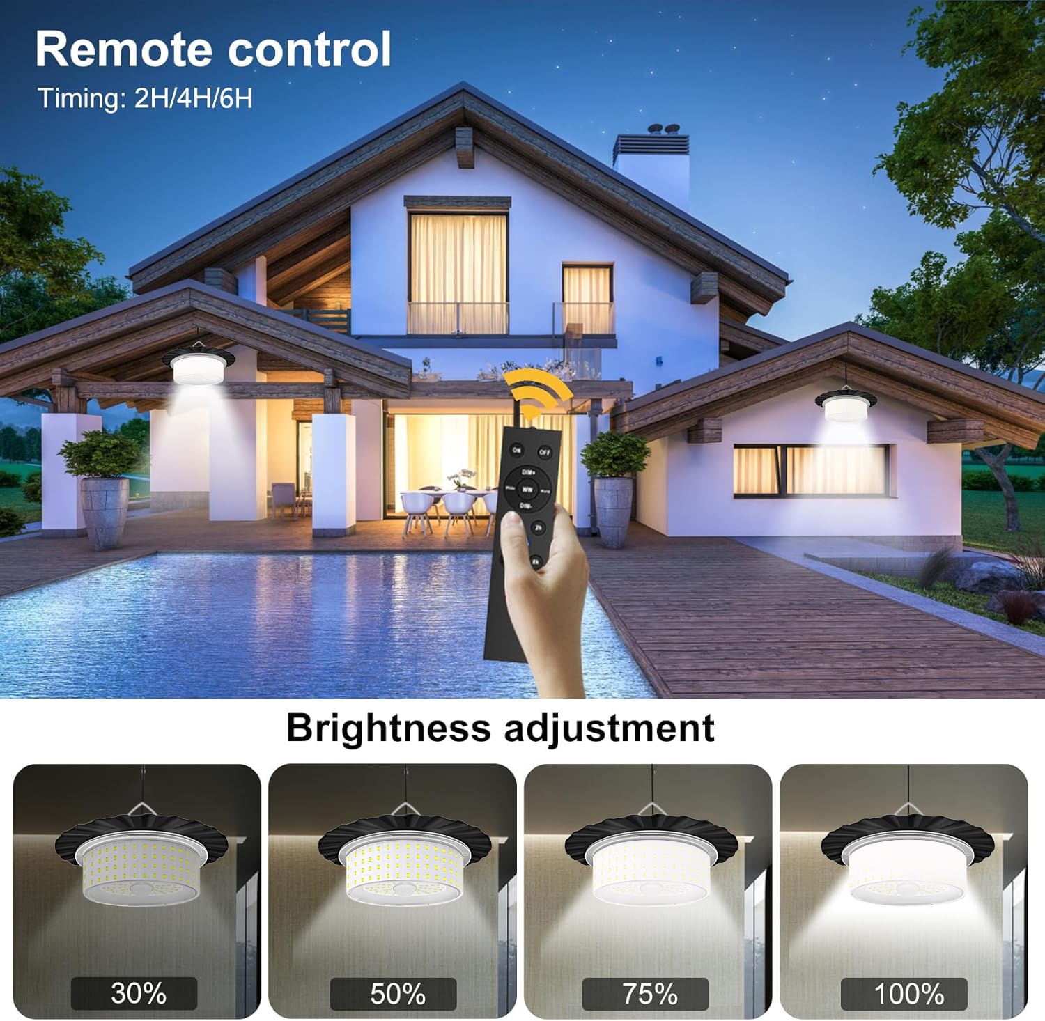 Solarlampen für Außen Innen mit Bewegungsmelder, 5 Modi IP65 Wasserdicht Solarleuchten Pendelleuchte,244 LED Strahler Außen mit Fernbedienung für Outdoor Garten für Garage Garten Hof Decke