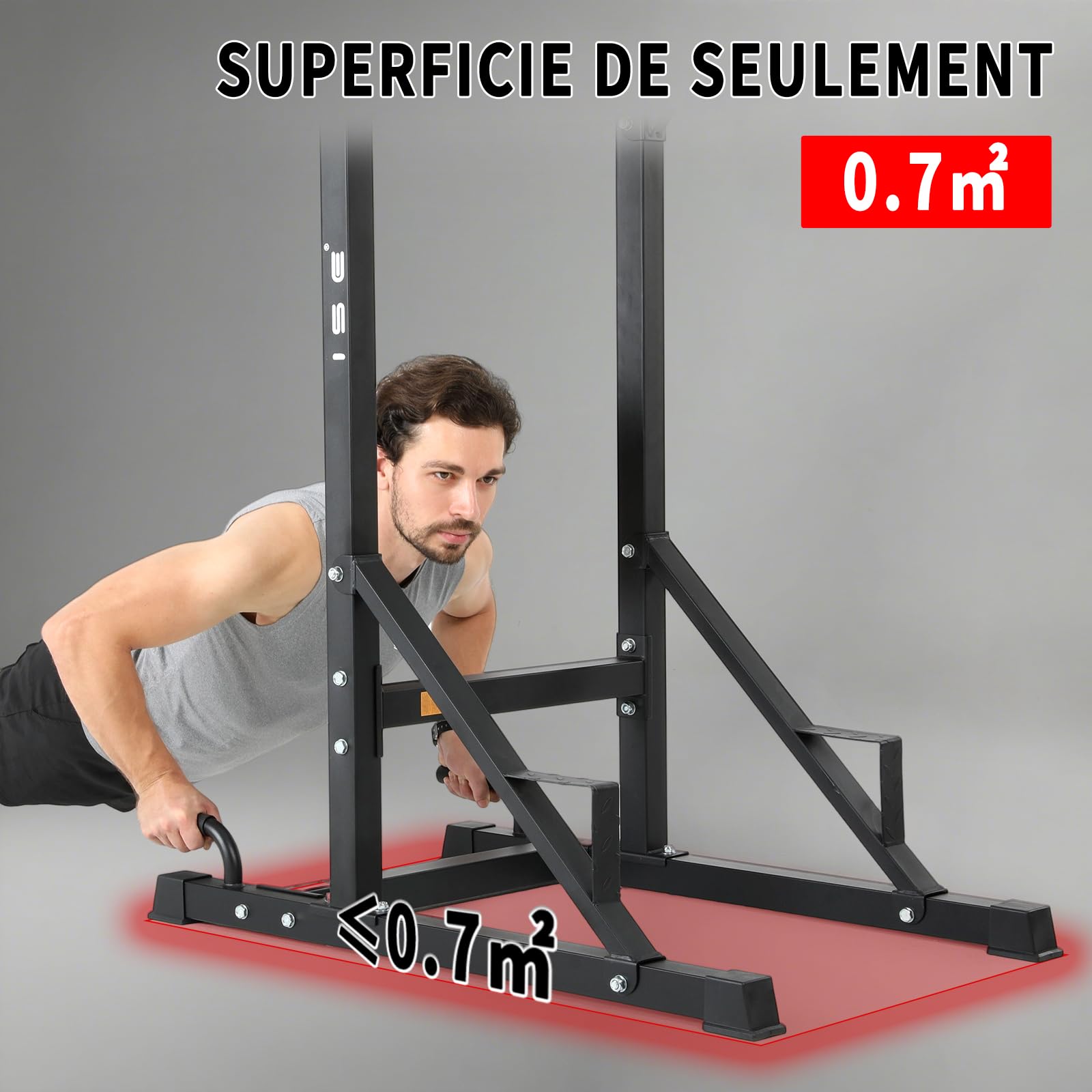ISE 5 in1 Chaise Romaine Power Tower Workout Dip Station de Traction Station Musculation pour Entraînement Domicile, Pull Up Fitness Multifonction Chaise Romaine Musculation&Barre de Traction sur Pied