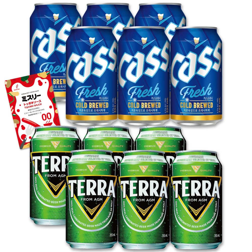 Amazon.co.jp: 韓国ビールの定番! カステラ12缶セット カス(CASS)6缶 +