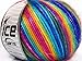 Ice Yarns Picasso Rainbow II 64627 Self-Striping Multicolor Blue Purple Green Yellow Orange Fuchsia Polyester Acrylic 50gr 125yds (Pack of 8-64627)