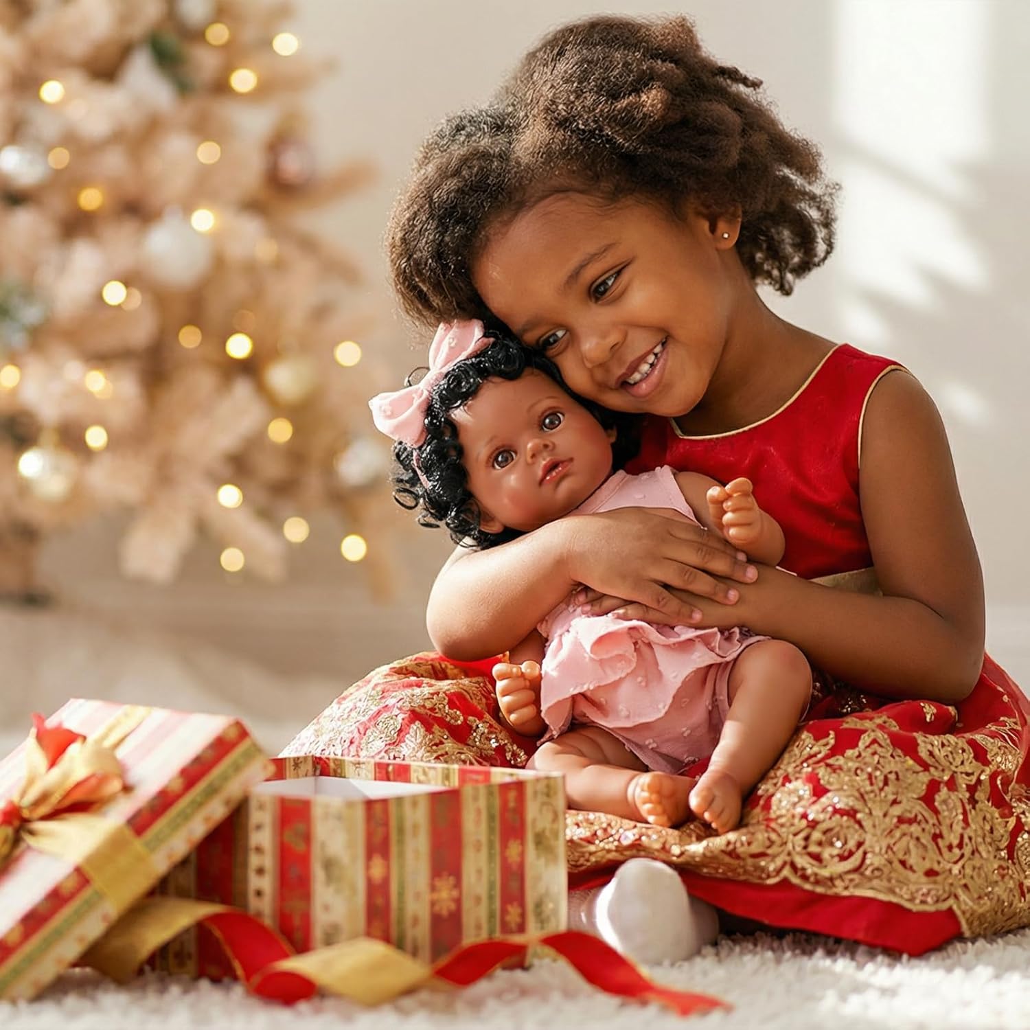 Realistic Reborn Baby Dolls with Two Clothing Sets - 18 Inch Lifelike Newborn Baby Girl, Soft Vinyl Limbs, Real Life Baby Reborn Dolls, Christmas Easter Stocking Stuffers for Kids Age 3+