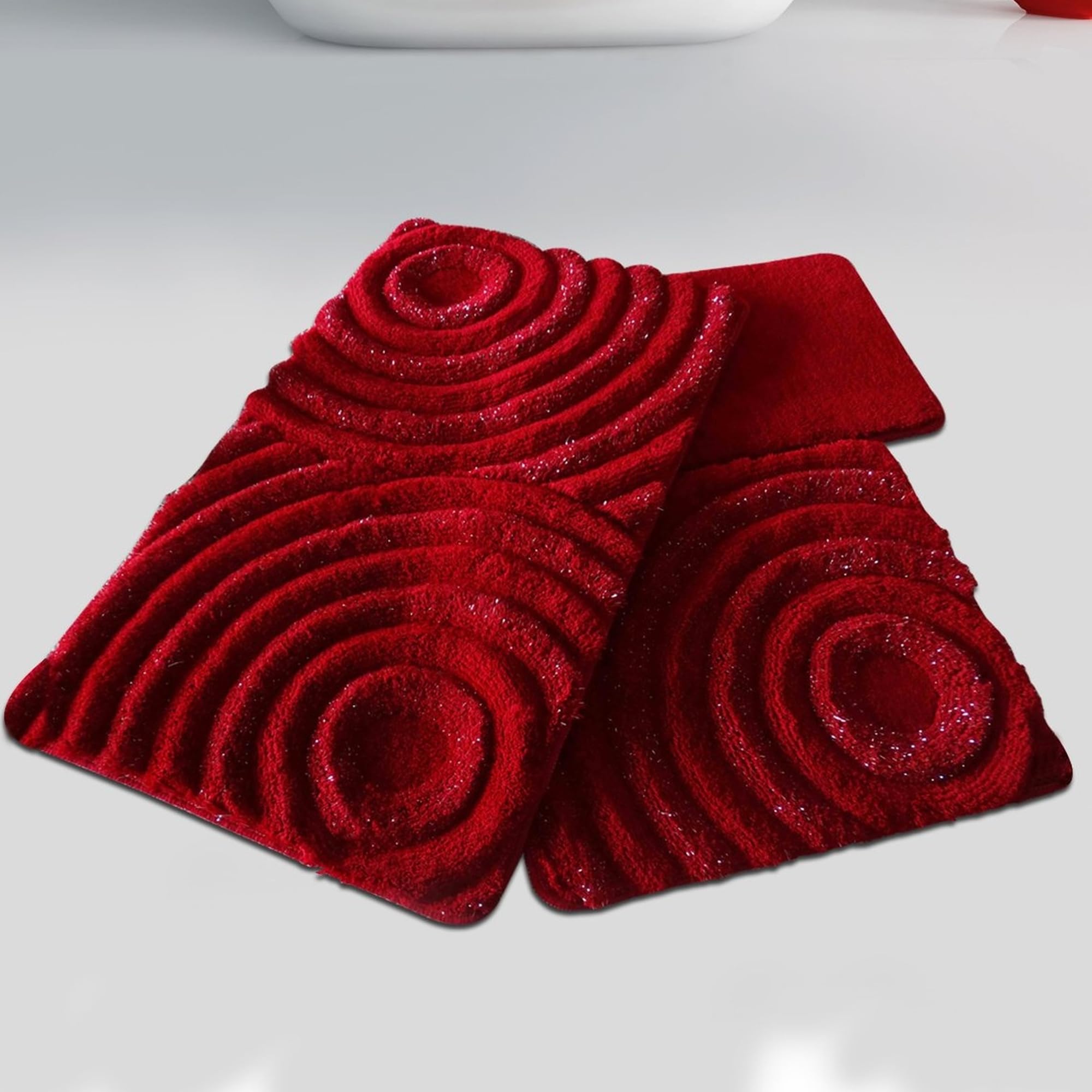 WELL HOME MOBILIARIO & DECORACIÓN Setmat Set (3 Pieces) Red