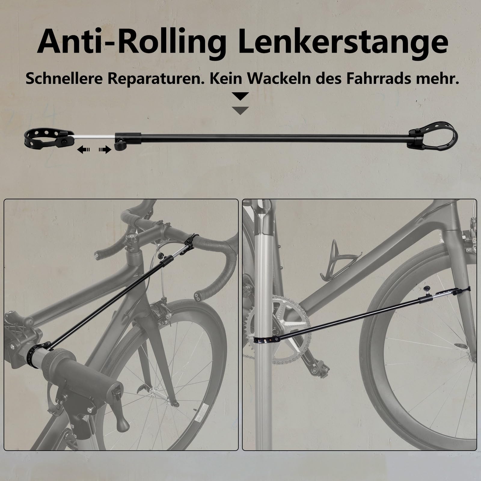 Urban Deco Fahrrad Montageständer Stabiler Reparaturständer aus Aluminiumlegierung, 50kg Kapazität, Höhenverstellbar bis 160cm, 360° Drehbare Halterung (Silver)