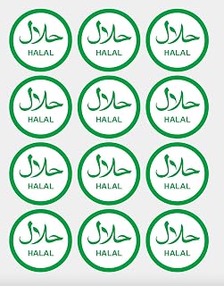 1.5 inch 300PCS Halal Food Label Circle Label Halal Identification Stickers