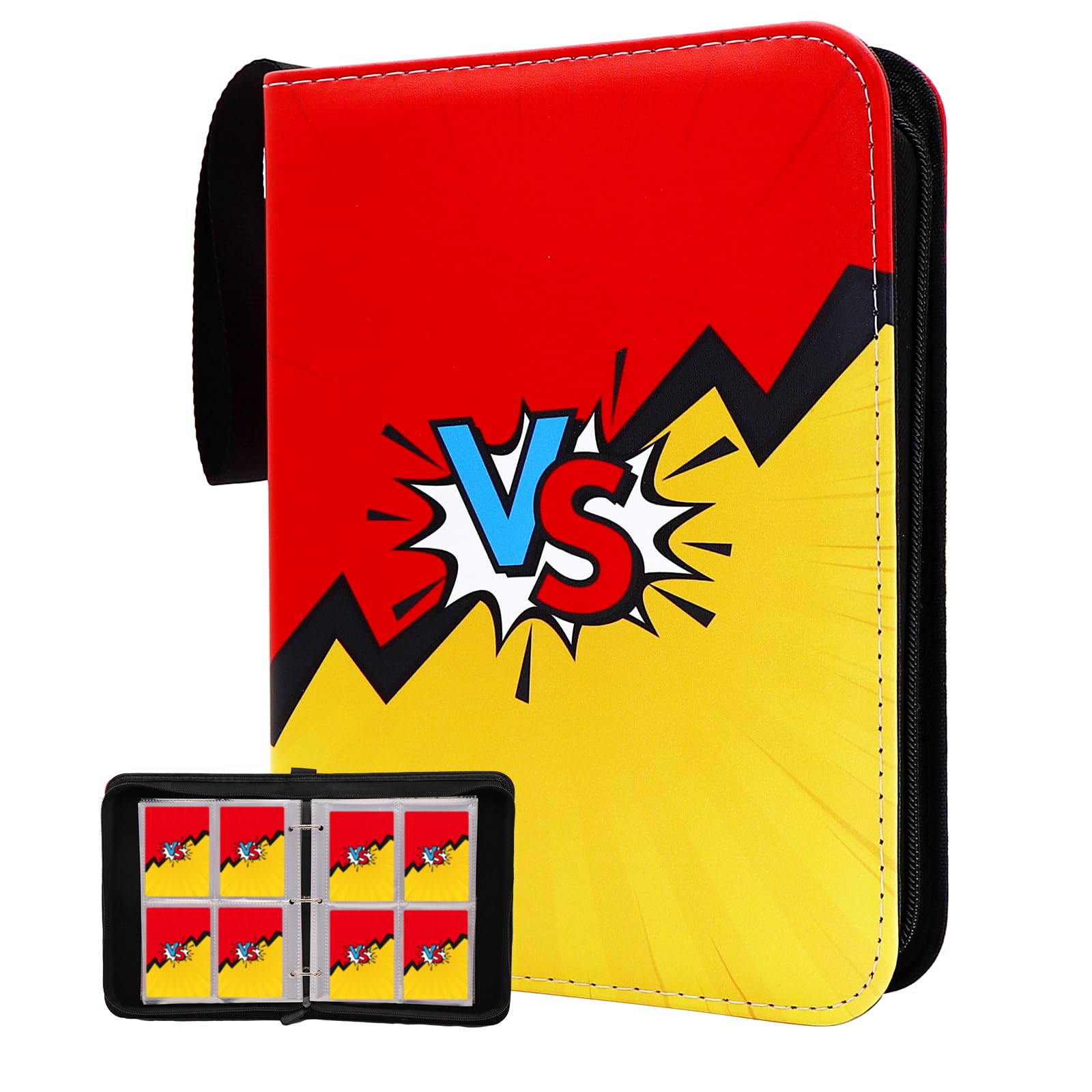 Card Binder Comic Style Card Holder Album Trading Cards Hero Cartoon Holder Zipper Binder for Collection
