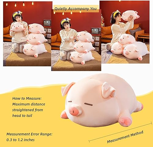 Miniatura 2 de CHDGIOHA Lindas almohadas de peluche de cerdo kawaii para abrazar, suaves juguetes de peluche de cerdo, regalos de cumpleaños para niñas y novias