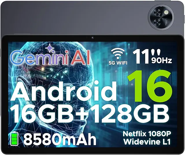 DOOGEE U11 Yoga Tablet Android 16: 11 Pollici, 16GB RAM, 8580mAh