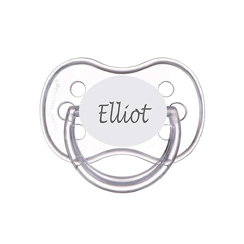 Miniatura 3 de Chupete personalizado con nombre, paquete de 2 unidades con purpurina azul y blanco, (disponible de 0 a 6 meses y 6 a 18 meses), chupete grabado,