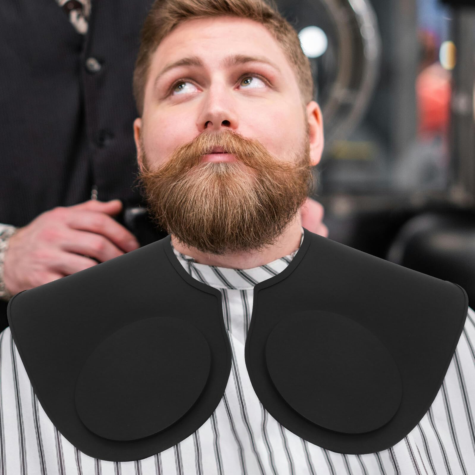 Capa de Silicona para Cortar el Pelo, Negra, Ligera para Peluquería