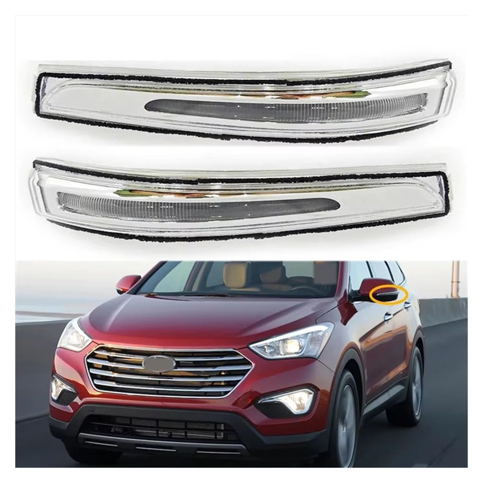 Flügelseitenanzeige Für Hyundai Für Santa Für Fe-XL 2013-2018 Auto-Rückspiegel-Blinkerlampe 87613B8000 Rückspiegel-Blinkerlampe