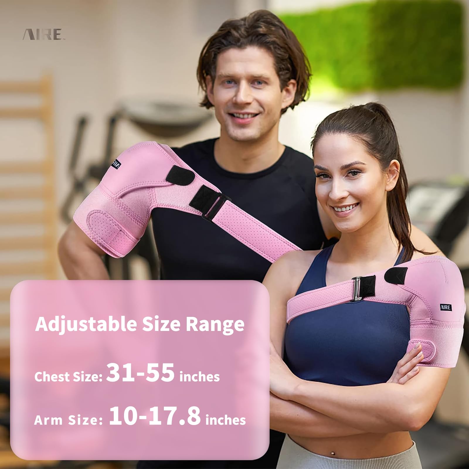 Schulterbandage für Frauen und Männer Erholung Schulter Verstellbare Schulterstütze für Rotatorenmanschette AC-Gelenkschmerzlinderung Schulterverletzungen Perfekte Passform