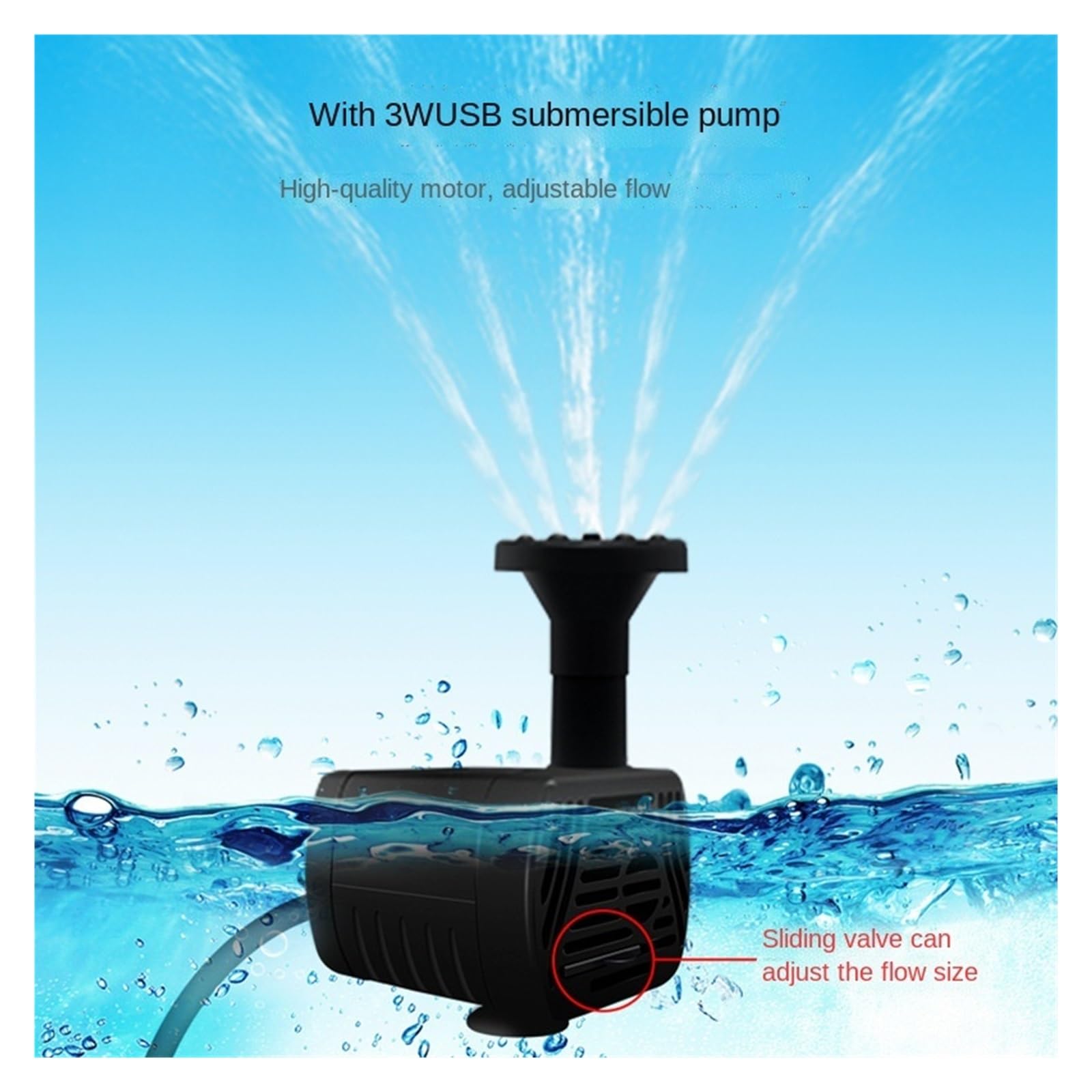 Fontana solare, Pompa dell'acqua galleggiante for la decorazione del giardino Pompa dell'acqua senza spazzole DC Piscina all'aperto Micro Spray Wave Maker Decorazione dell'acquario(5w board 4 battery)