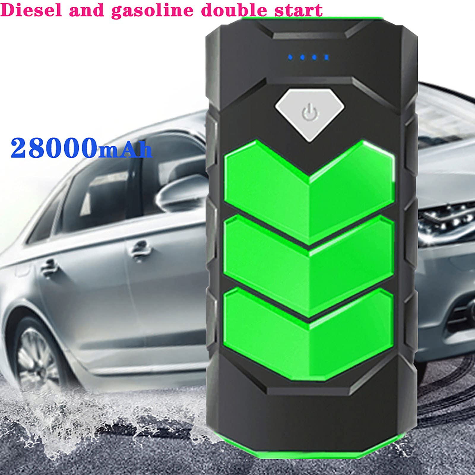Super Power 600A Dispositivo de Arranque 28000mAh 12V Car Jump Starter Banco de Energía Cargador de Vehículo Amplificador de Batería LED