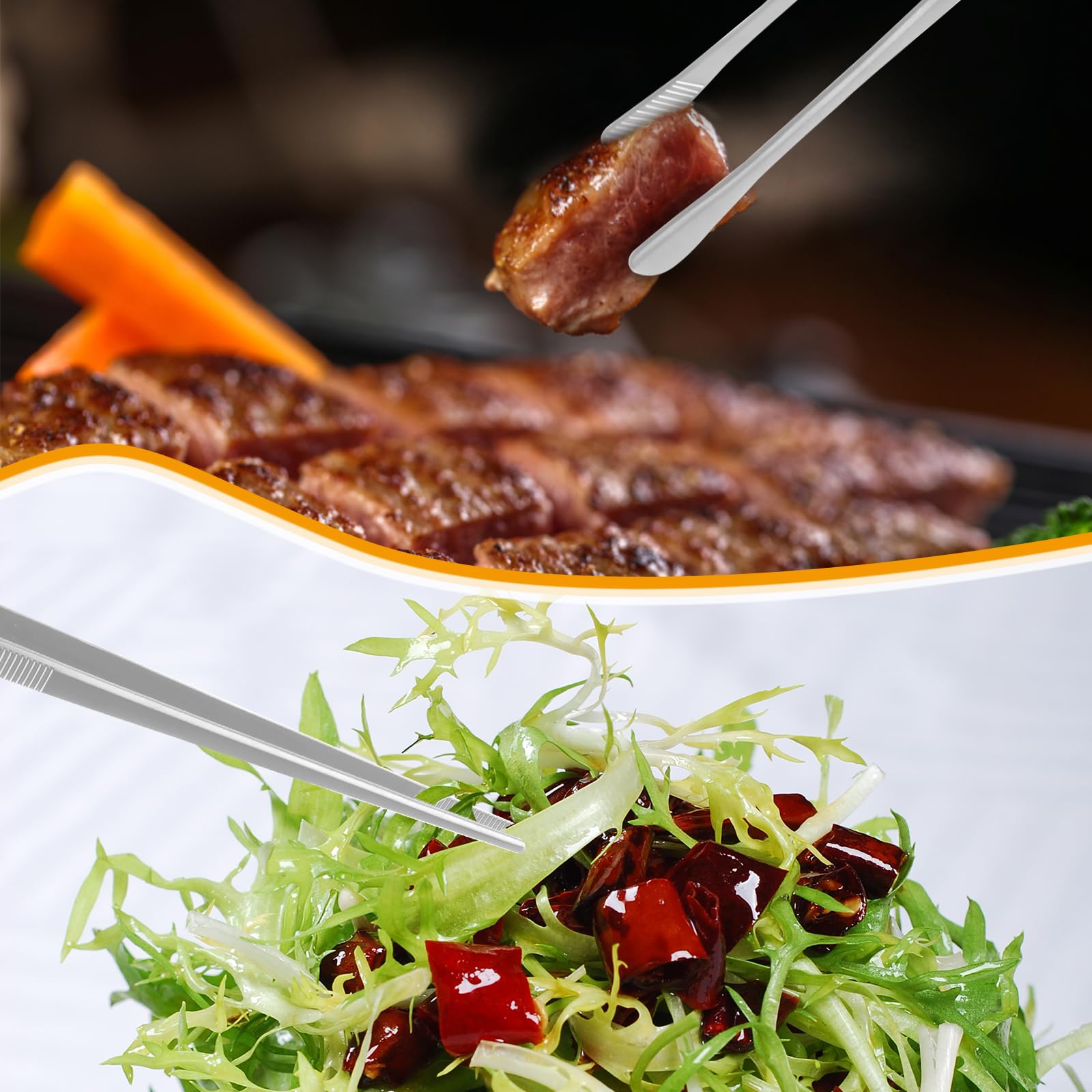 Pinzette Da Cucina In Acciaio Inox - Set Per Lische Di Pesce E Piccole Ossa, 11,7cm - Foto 10