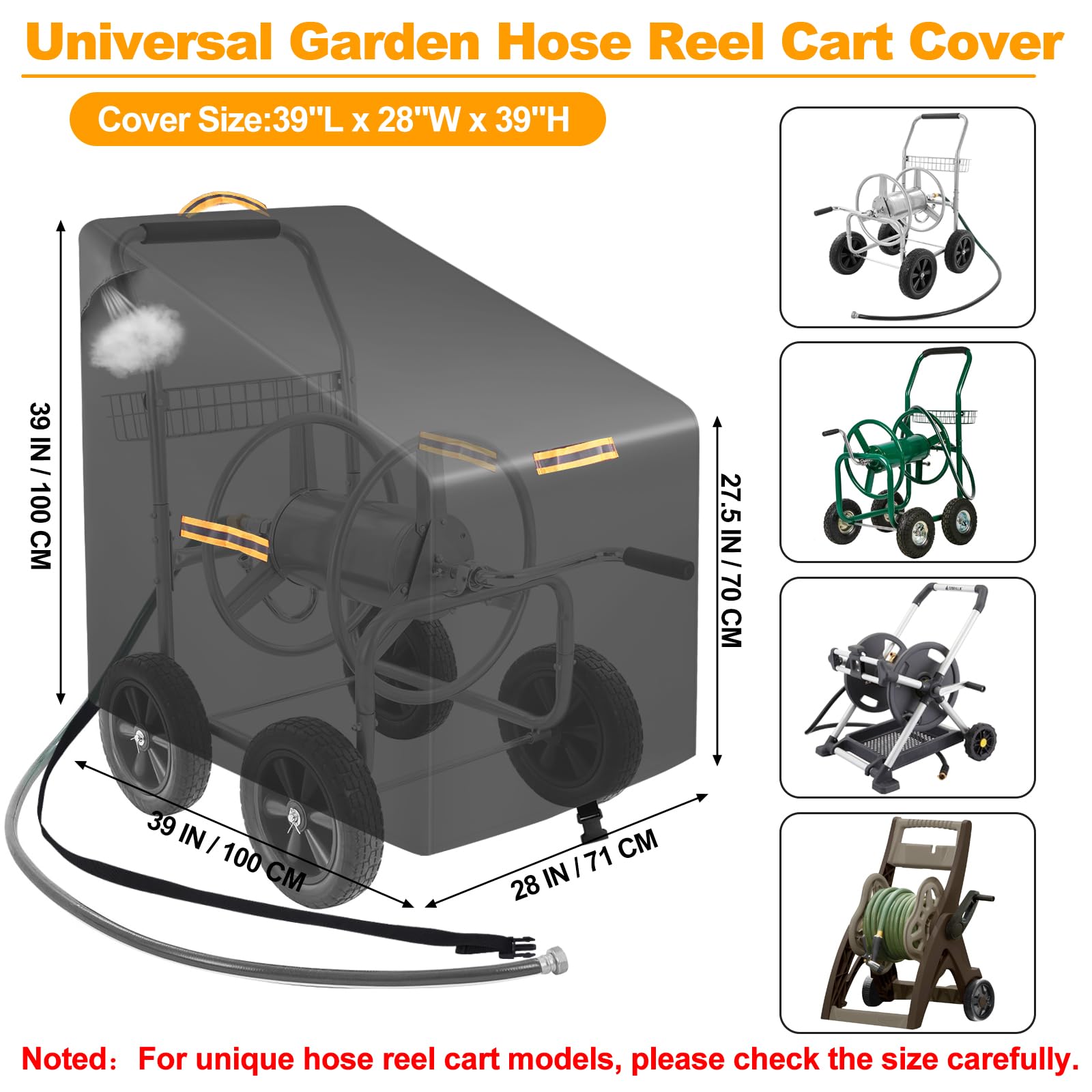 Funda Para Carrete De Manguera De Jardín Portátil