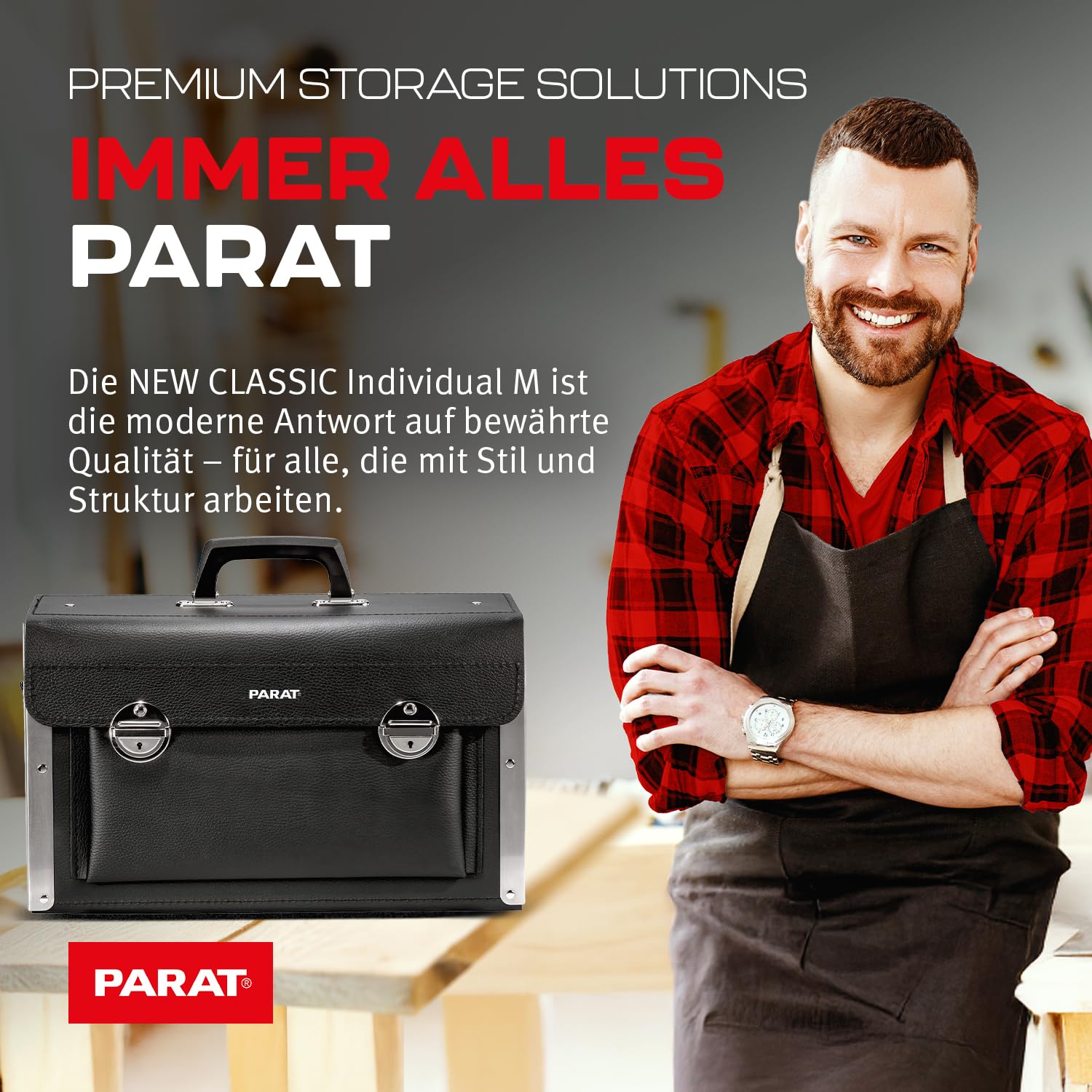 Parat Torba na narzędzia NEW CLASSIC Allround (rozmiar M/walizka narzędziowa bez zawartości, czarna) 5363000031