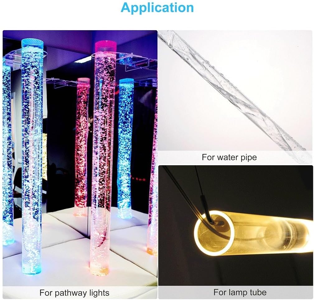 1pcs 45mm Length High Transparent Acrylic Tube, for Fish Tank Aquarium Tubo Garden Irrigation Water Supply Pipe (Size : 214mm ID 220mm OD)