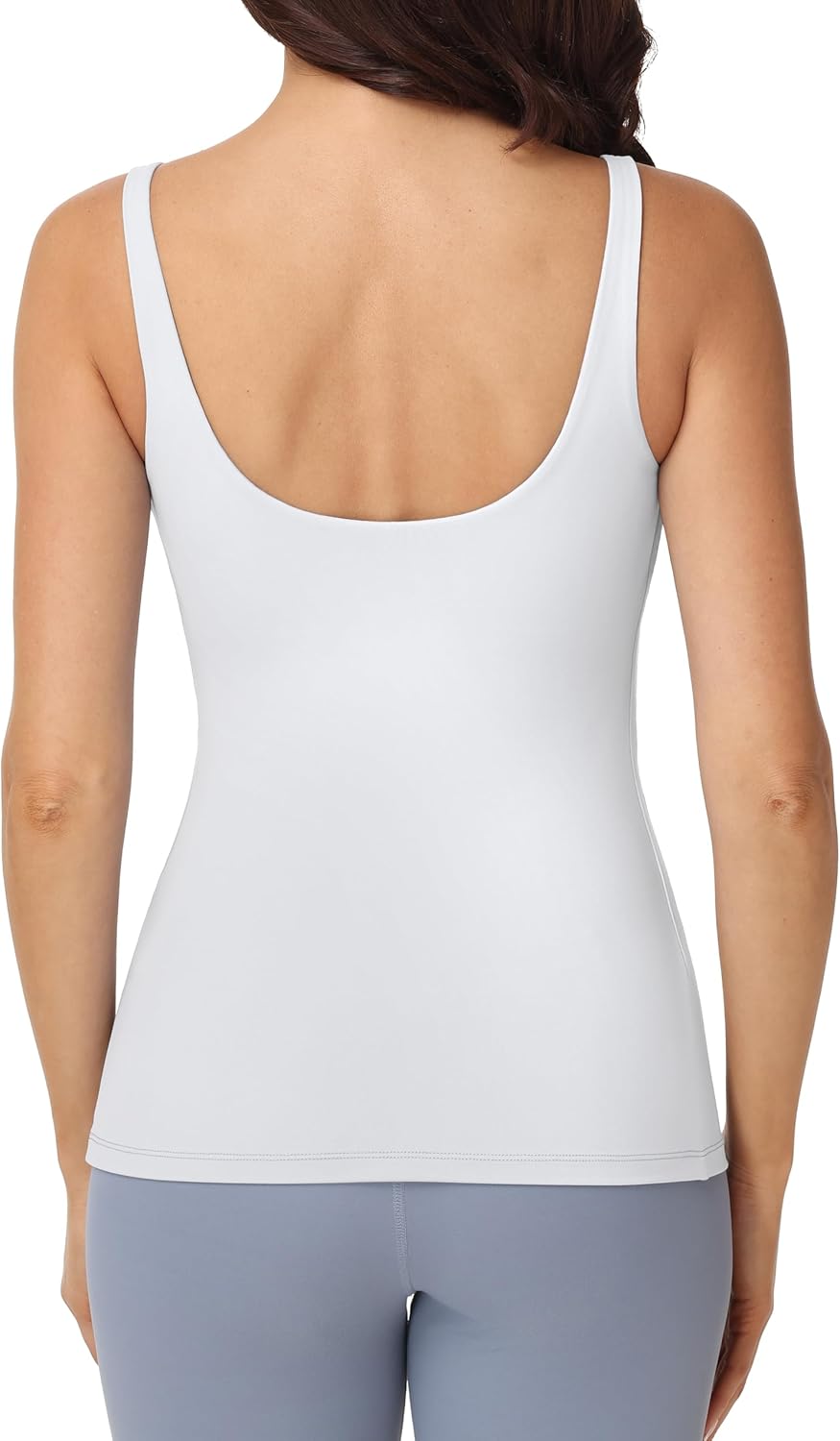 Foucome Nursing Tank Tops for Breastfeeding Comfort Stretch Nursing Cami Shirts with Built in Bra