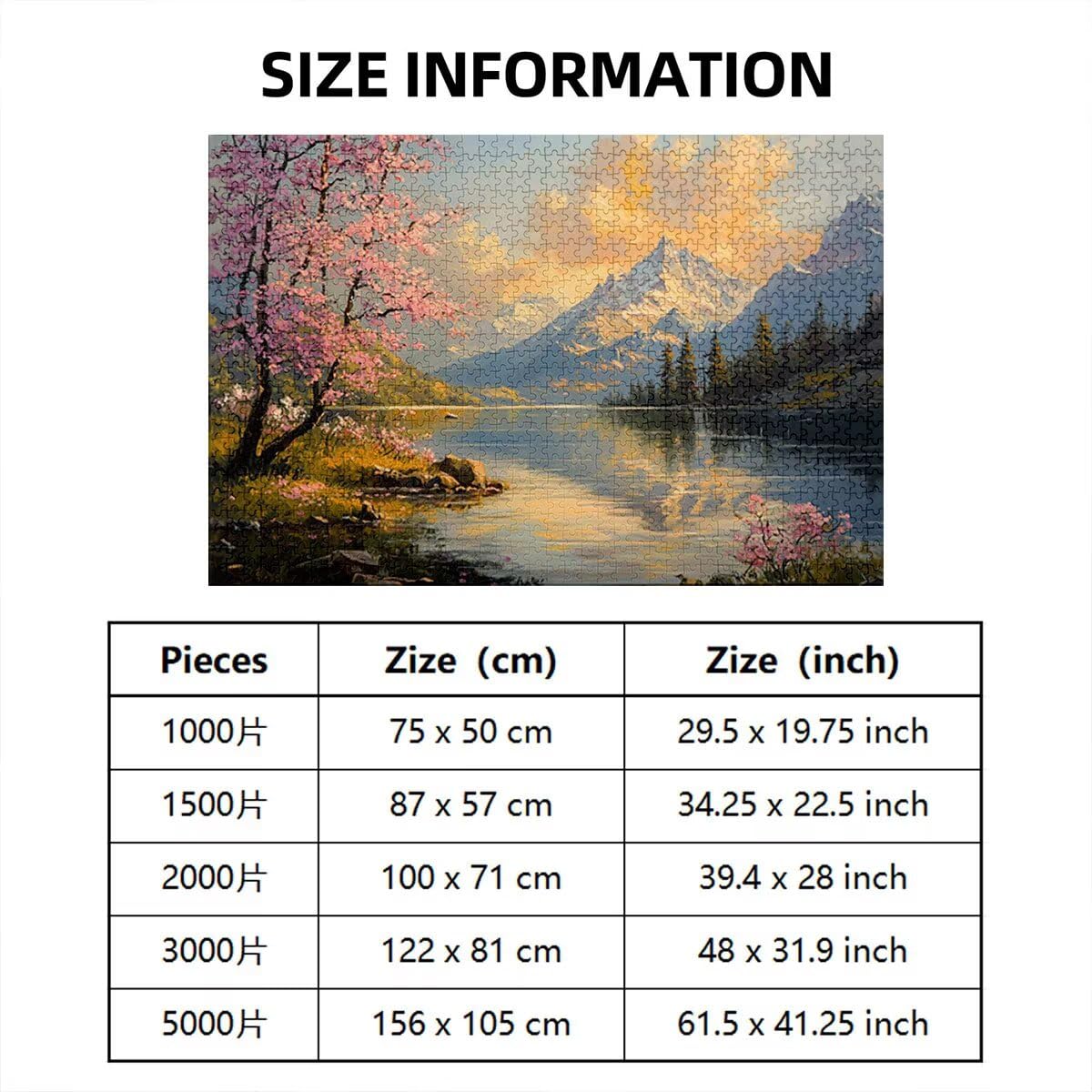 Puzzle 2000 Piezas Adultos, Puzzle 2000 Piezas de Madera, Rompecabezas para Adultos Paisaje Patrón, Rompecabezas Desafiante para Toda la Familia, Regalos Originales para Mujer, Tema: Monte Fuji, C-90