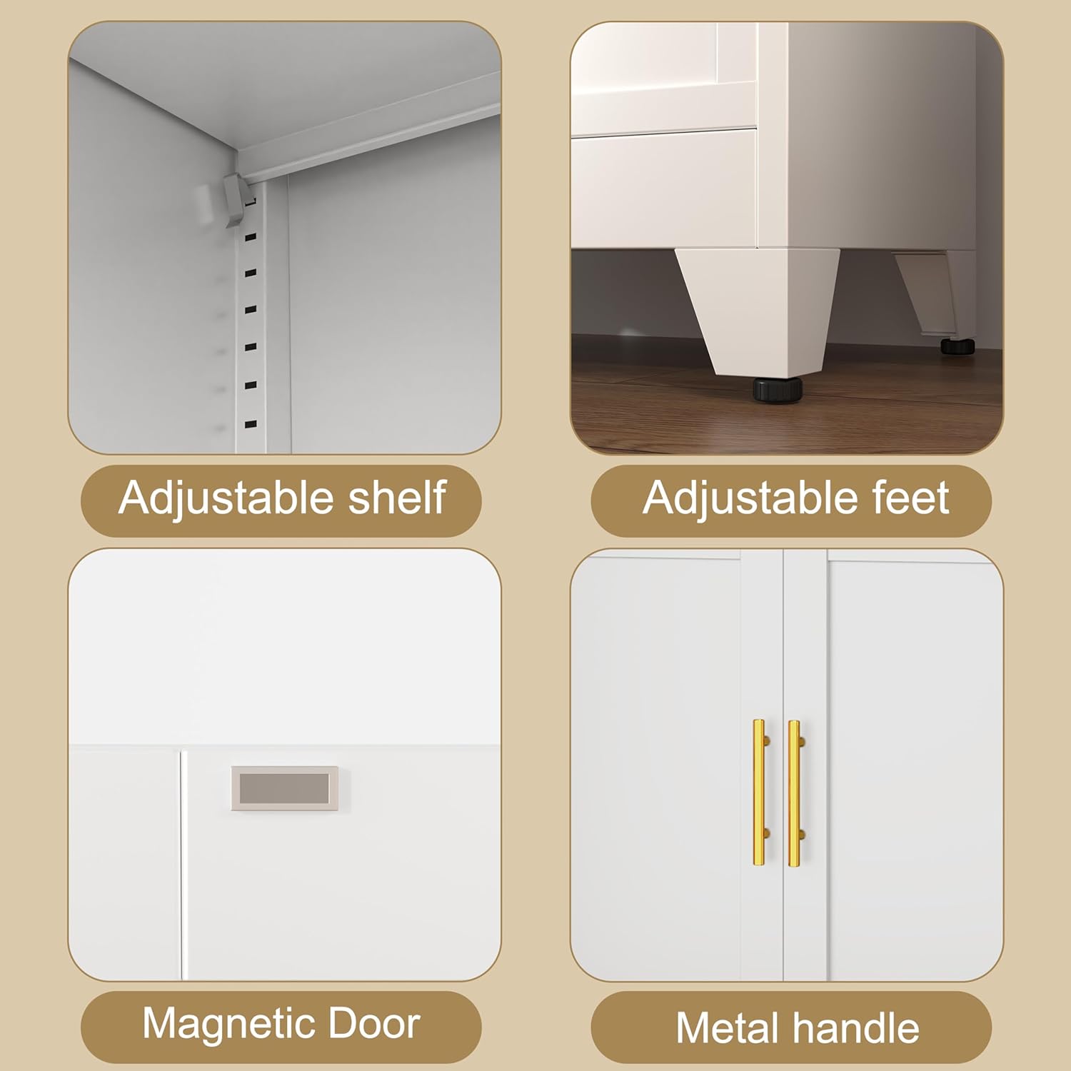 erosoei 71" H Tall Metal Bookcases and Bookshelves with 2 Doors and Adjustable Shelves，Tall Storage Cabinet Industrial Bookshelf 6-Tier Open Display Shelf，Decor Furniture for Living Room, Bedroom