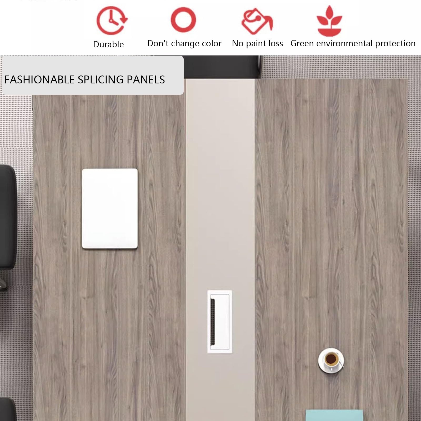 Tavolo da conferenza moderno per 2-8 persone, finitura noce, 240 x 120 x 74,9 cm, perfetto per ufficio, riunioni, seminari e sale riunioni, elegante scrivania riunioni (sedie non incluse)