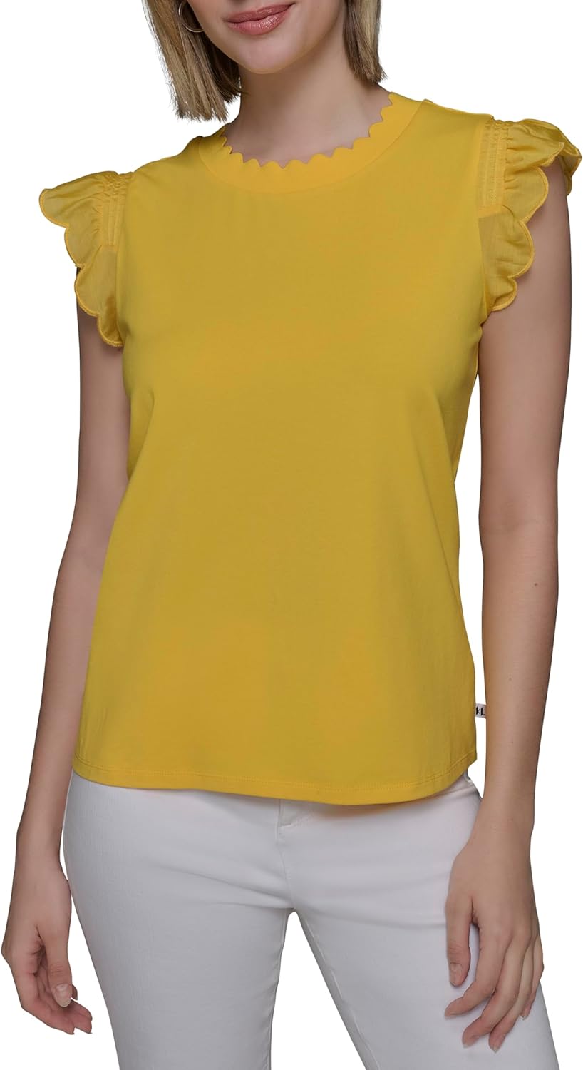 Karl Lagerfeld Women's Soft Everyday Essential Casual T-Shirt