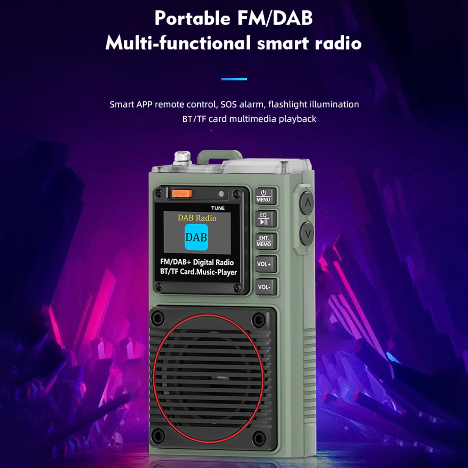 Cuifati Radio Dab FM Portable avec Bluetooth 5.2 et Télécommande, pour
