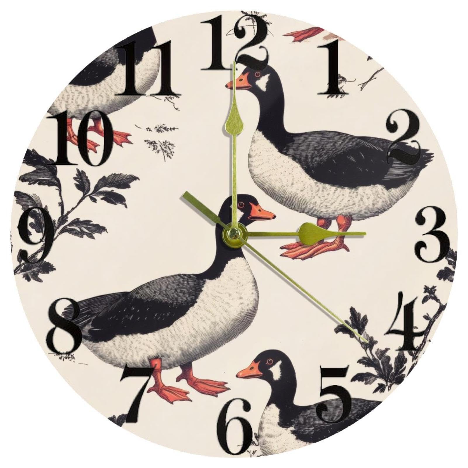 Horloge quartz sans tic-tac pour une cuisine familiale et chaleureuse