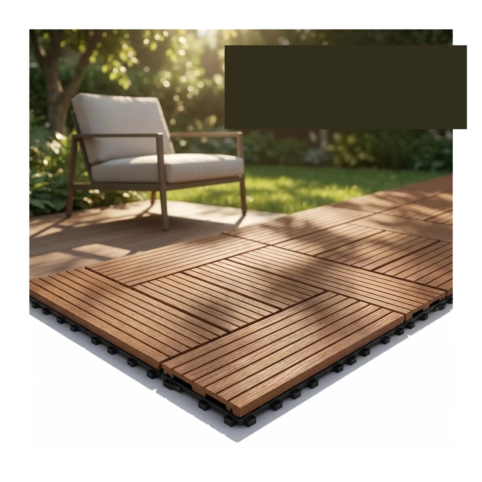 Piastrelle for pavimenti in legno ad incastro Pavimentazione esterna anticorrosione for balcone Terrazza Cortile Pavimentazione a terra Pavimentazione impermeabile