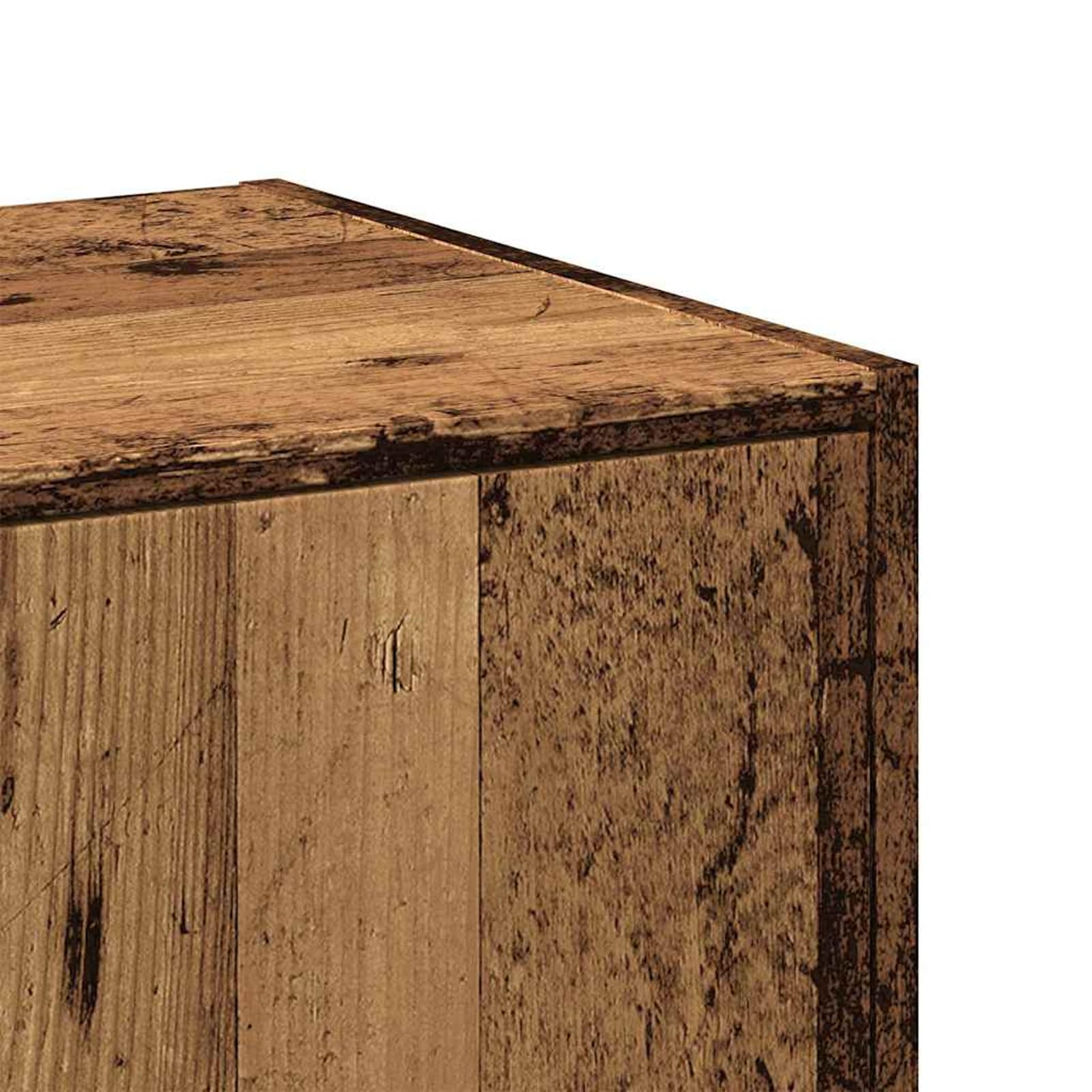 Armadietto per farmacie, 30 x 41 x 77,5 cm, in legno effetto legno anticato, con due cassetti estraibili, salvaspazio e versatile