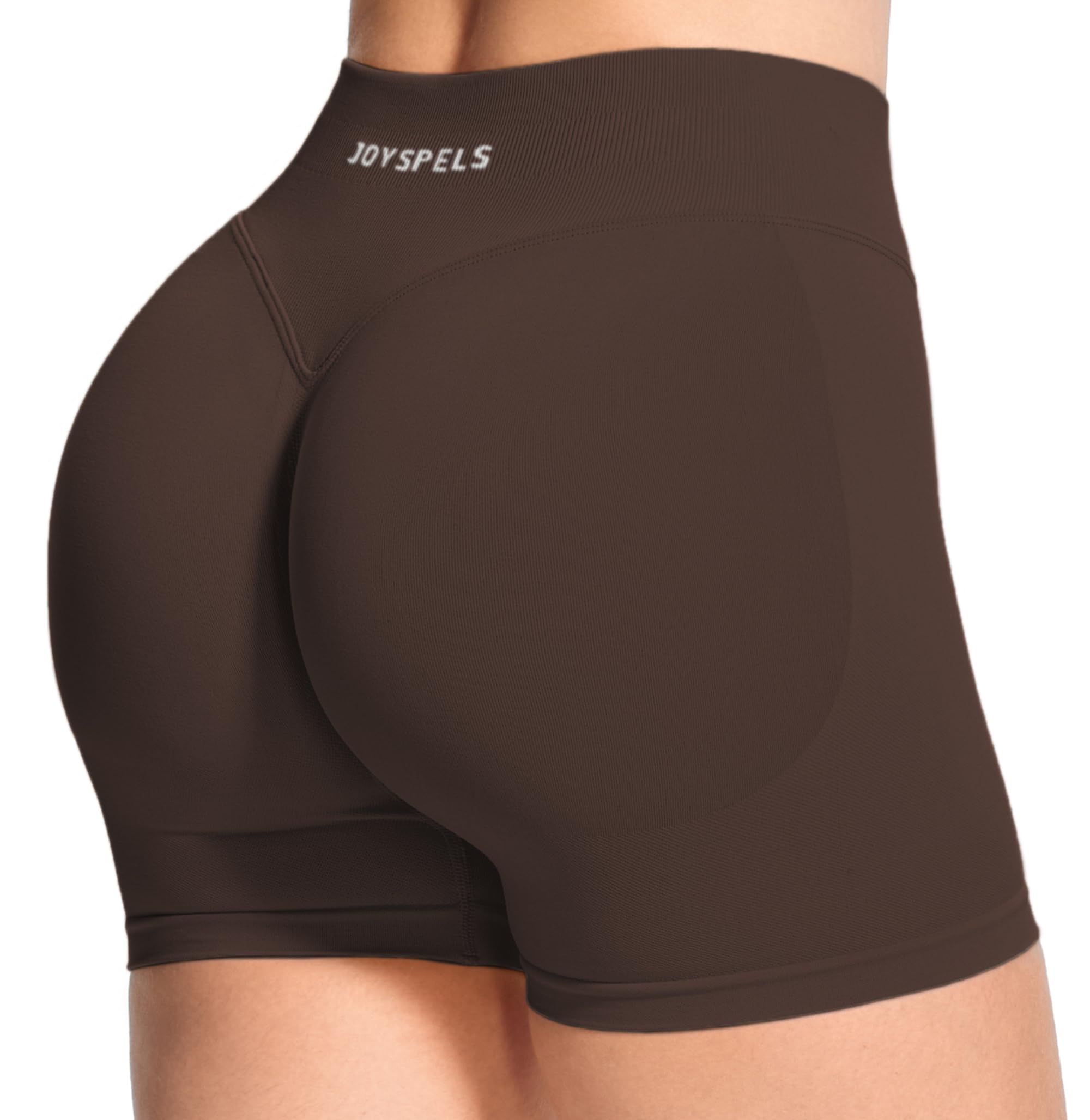 JOYSPELS Scrunch Butt Sport Gym Shorts Damen, V Förmige Bund Kurze Sporthose Damen Radlerhose High Waist Booty Shorts Po Push Up