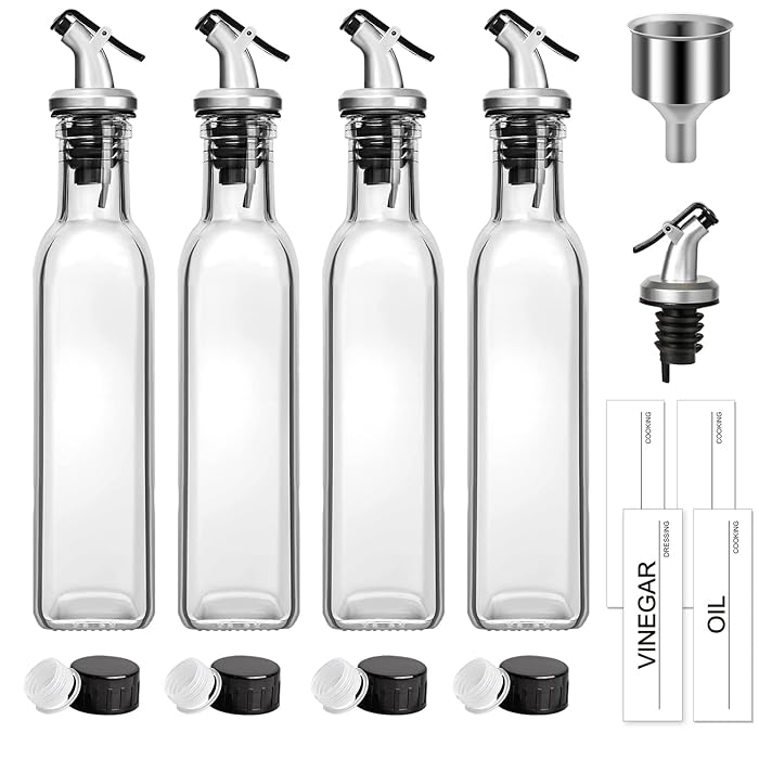 Buy GMISUN 8oz Olive Oil Bottle Dispenser, 4 Pack Leakproof Oil And